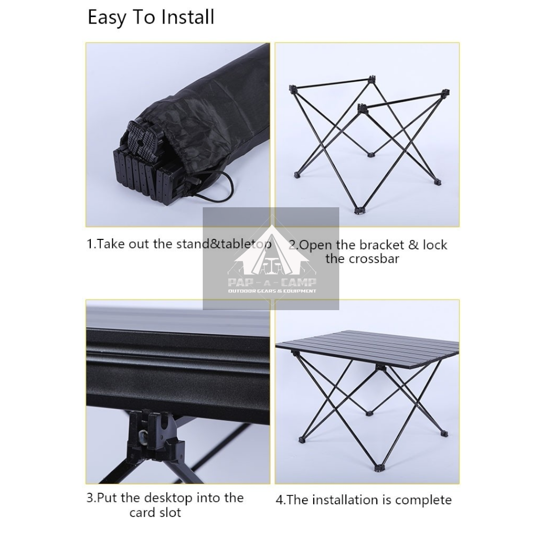 Premium Foldable Aluminum Camping Table – Small, Medium, Large & XL