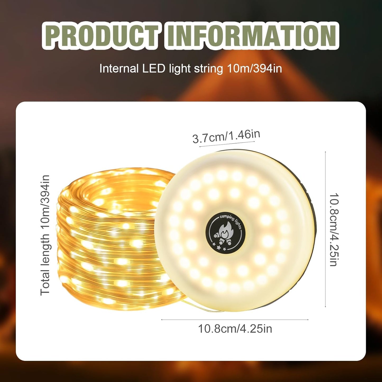 10M Rechargeable RGB String Light with Magnetic Base