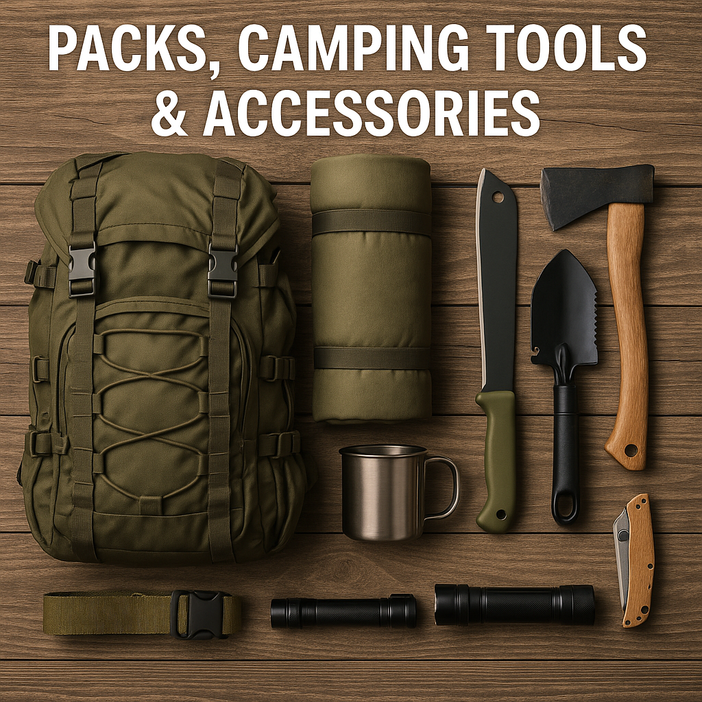 Packs, Camping Tools & Accessories – Built for Every Adventure