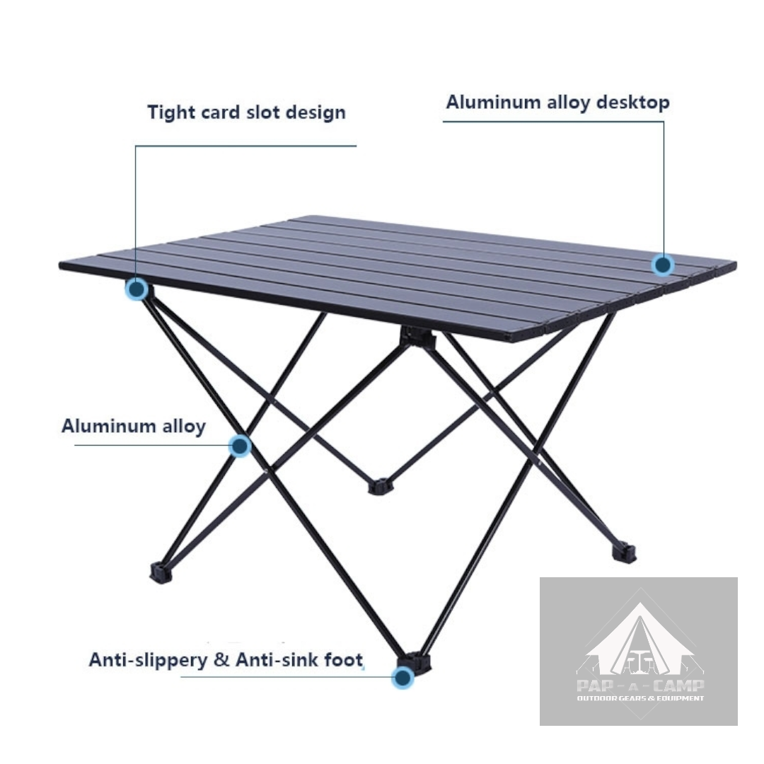 Premium Foldable Aluminum Camping Table – Small, Medium, Large & XL