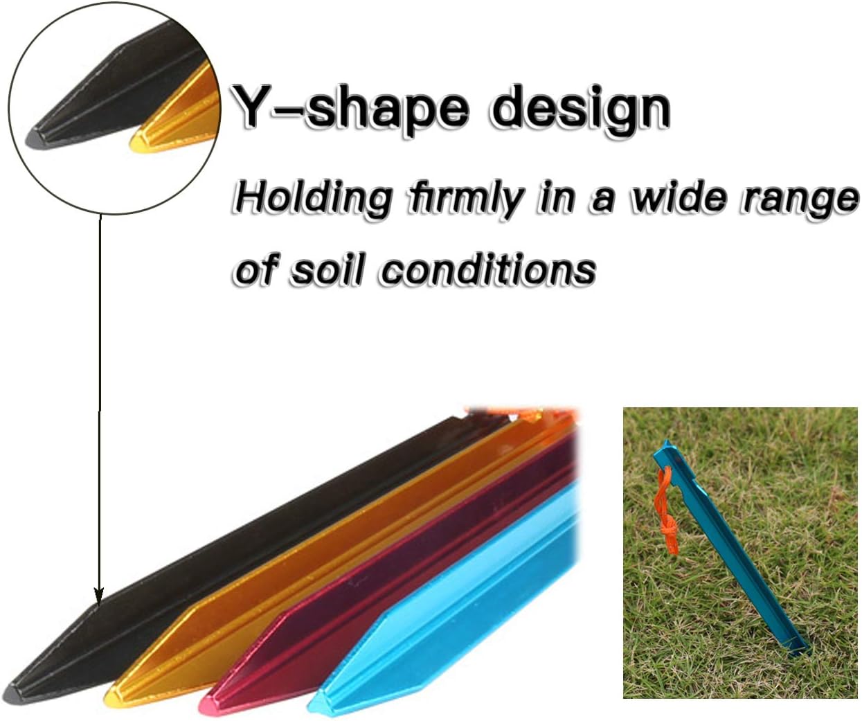 10pcs Set Aluminum Alloy Star Pegs – Durable & Lightweight Tent Stakes