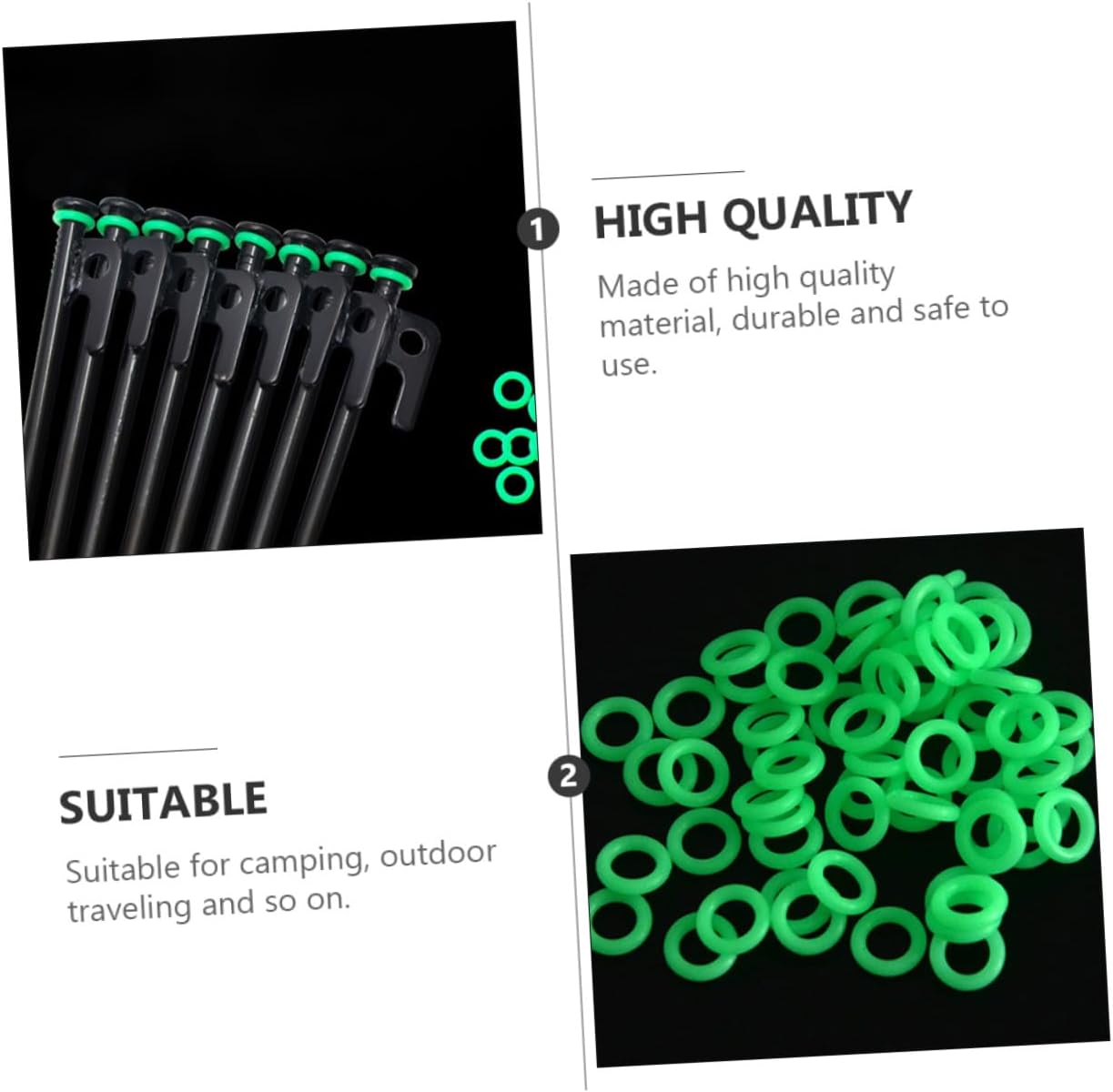 10pc Fluorescent Rubber Rings – High-Visibility Accessory