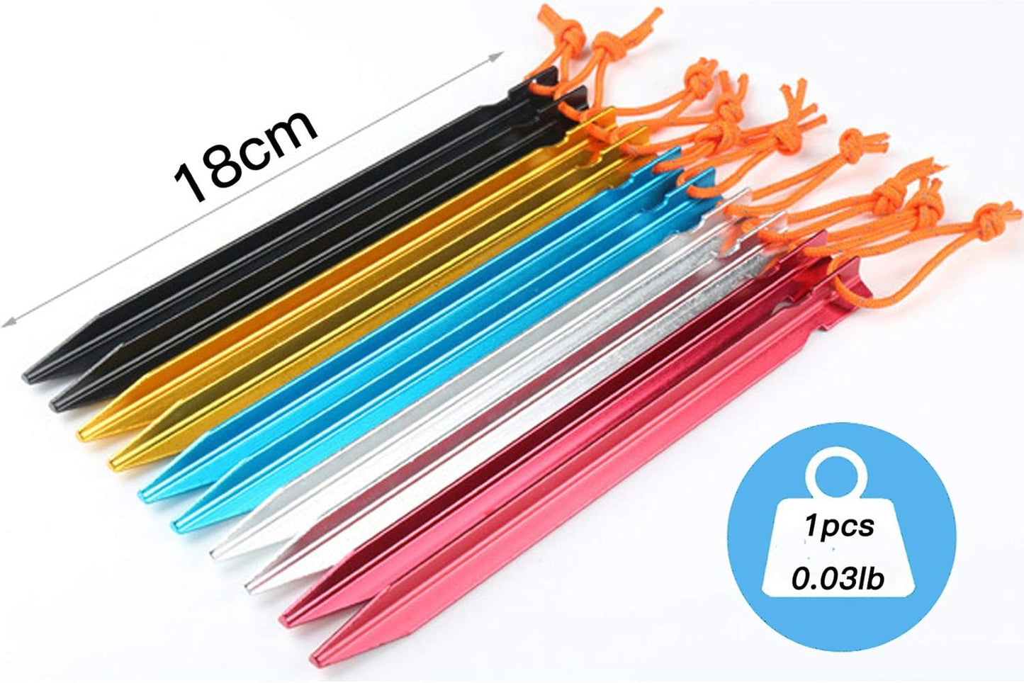 10pcs Set Aluminum Alloy Star Pegs – Durable & Lightweight Tent Stakes