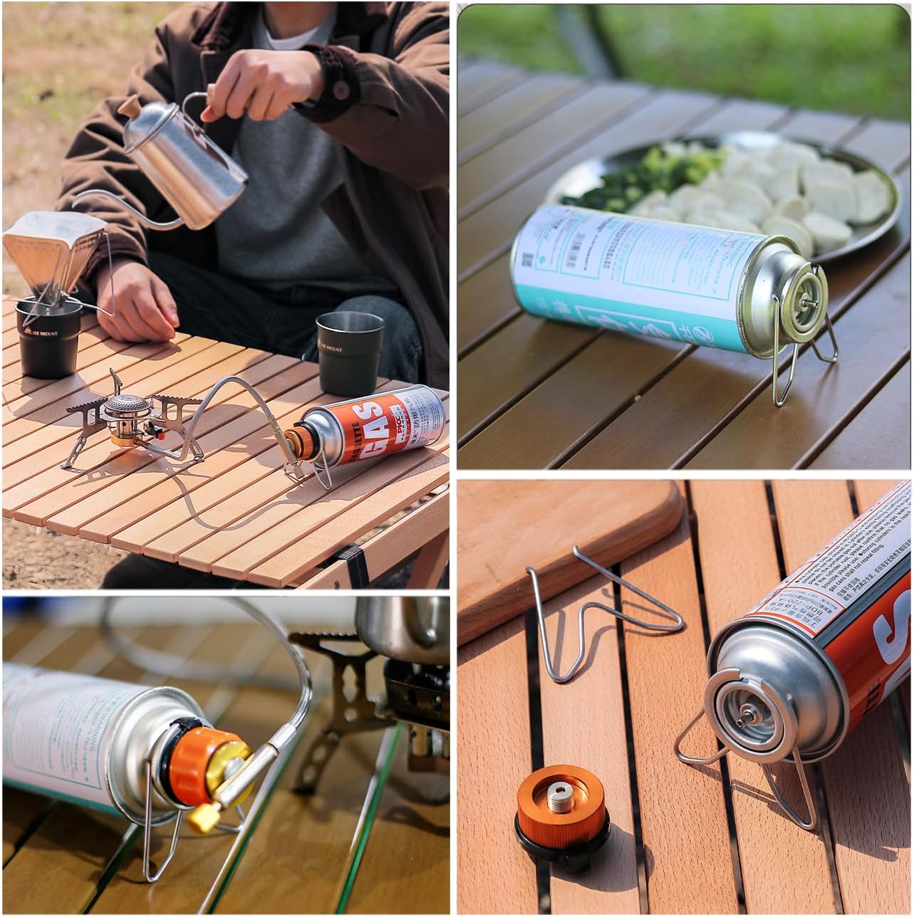 Stainless Steel Butane Holder – Compact & Secure Fuel Support