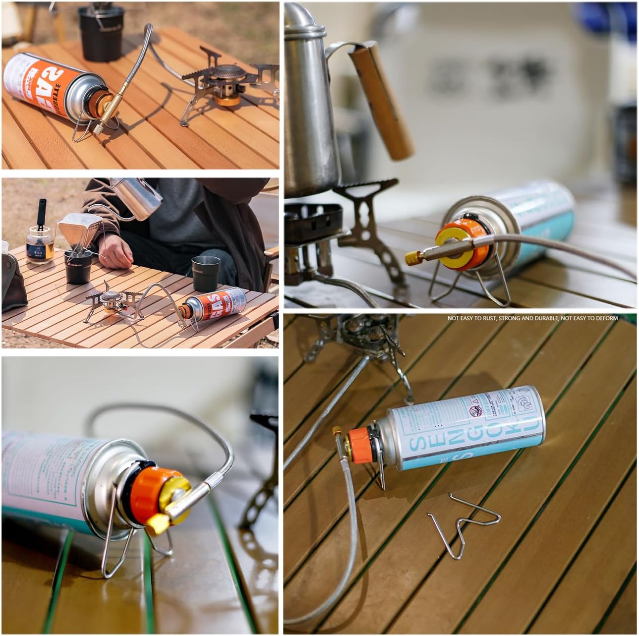 Stainless Steel Butane Holder – Compact & Secure Fuel Support