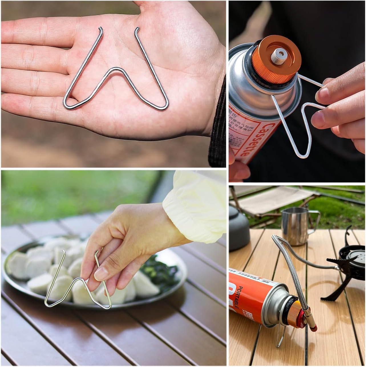 Stainless Steel Butane Holder – Compact & Secure Fuel Support