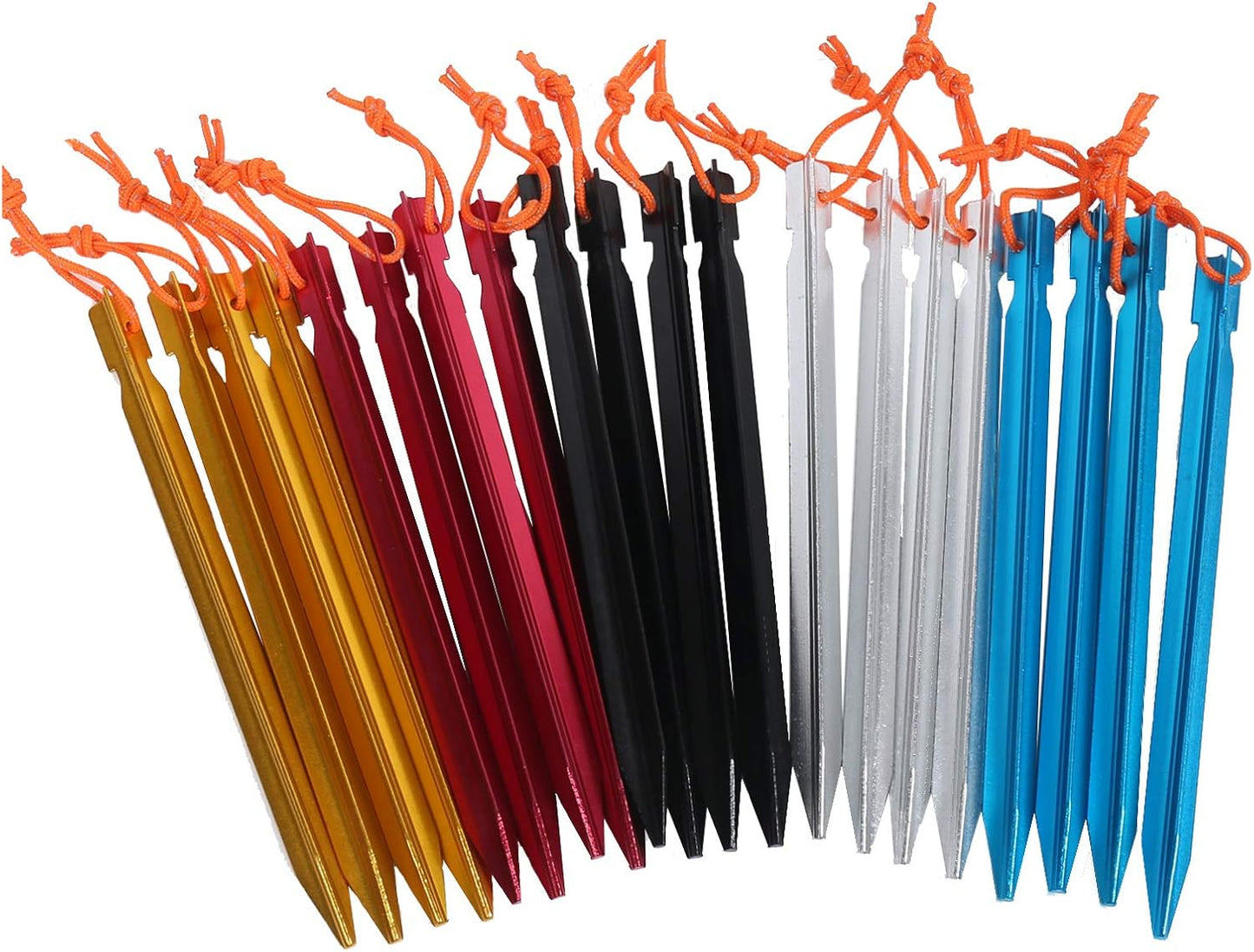 10pcs Set Aluminum Alloy Star Pegs – Durable & Lightweight Tent Stakes