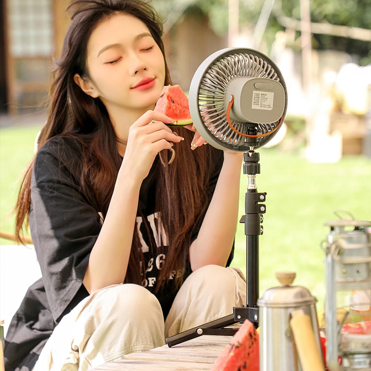 ZK01 Tripod Fan – Portable Rechargeable Fan with Adjustable Stand