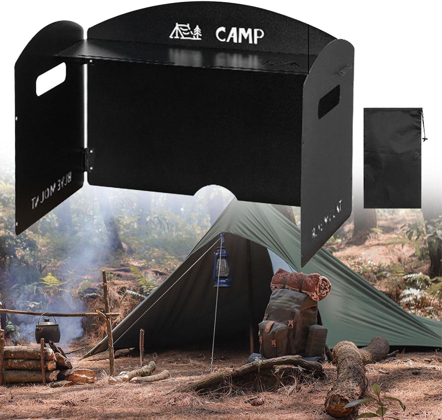 Heavy Duty Wind Shield with Integrated Shelf
