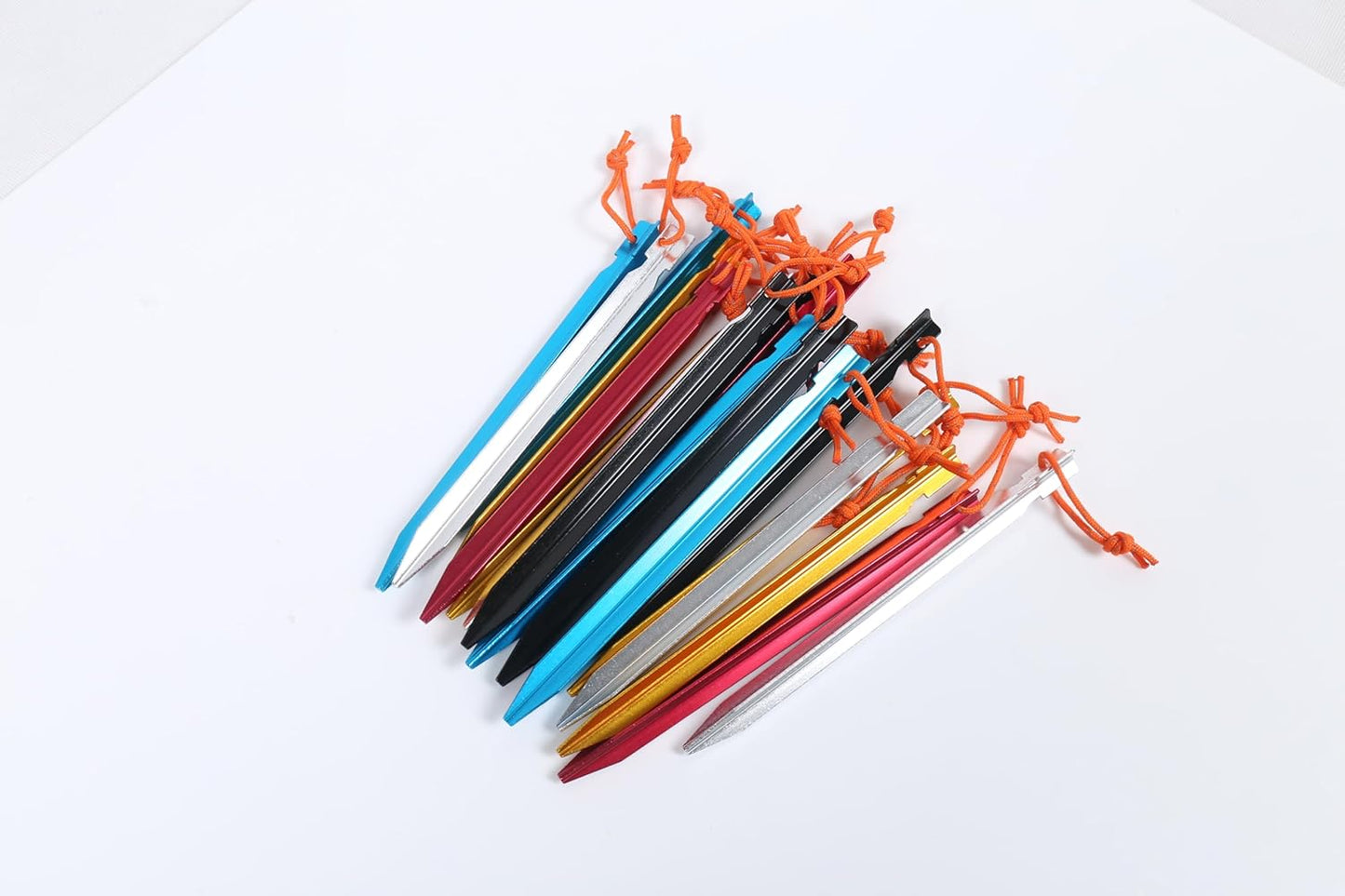10pcs Set Aluminum Alloy Star Pegs – Durable & Lightweight Tent Stakes