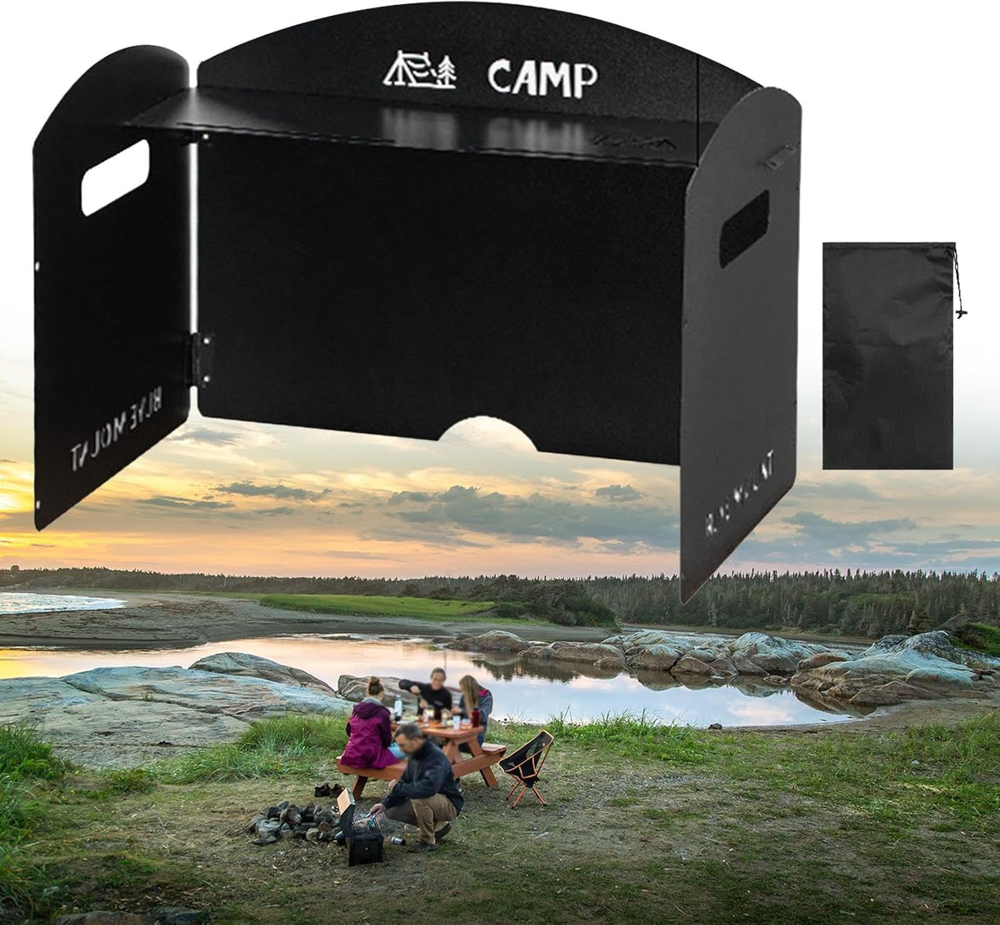 Heavy Duty Wind Shield with Integrated Shelf