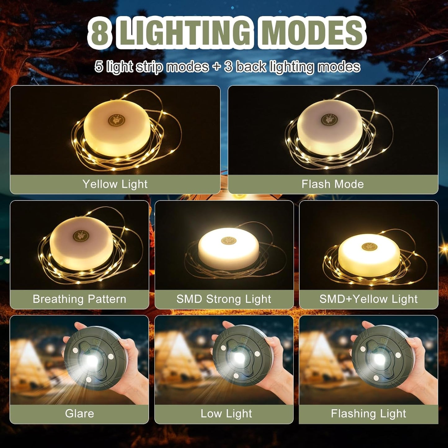 10M Rechargeable RGB String Light with Magnetic Base