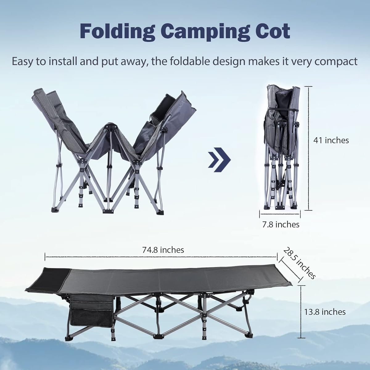 Premium Folding Cot Bed – Lightweight, Durable & Easy to Carry