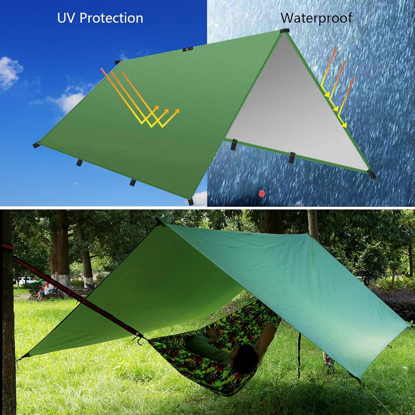 Waterproof Camping Tarp 3×3m – Lightweight All-Weather Shelter