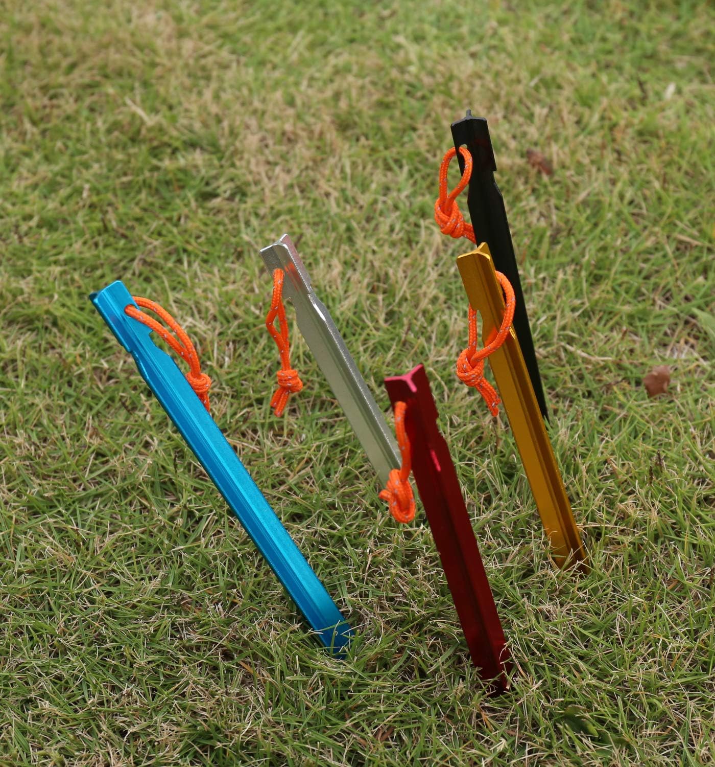 10pcs Set Aluminum Alloy Star Pegs – Durable & Lightweight Tent Stakes