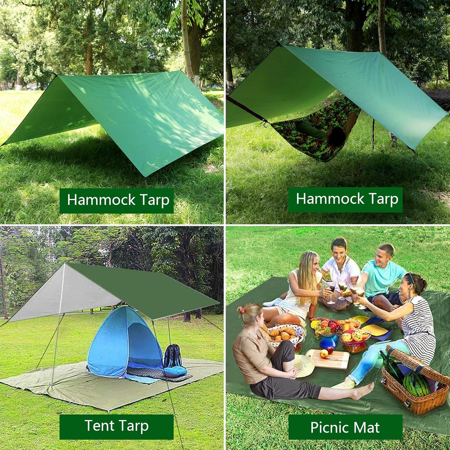 Waterproof Camping Tarp 3×3m – Lightweight All-Weather Shelter