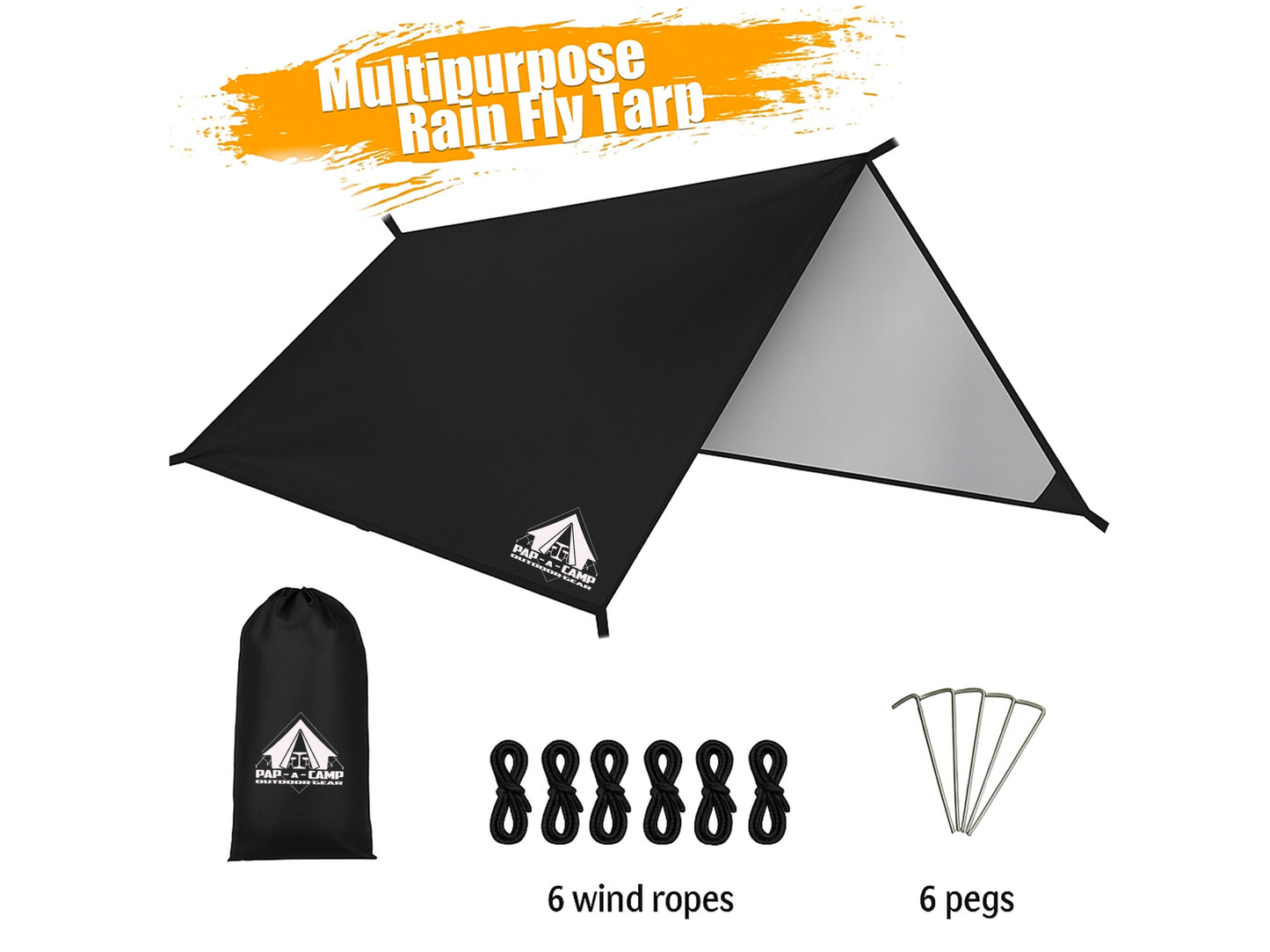 Waterproof Camping Tarp 3×3m – Lightweight All-Weather Shelter