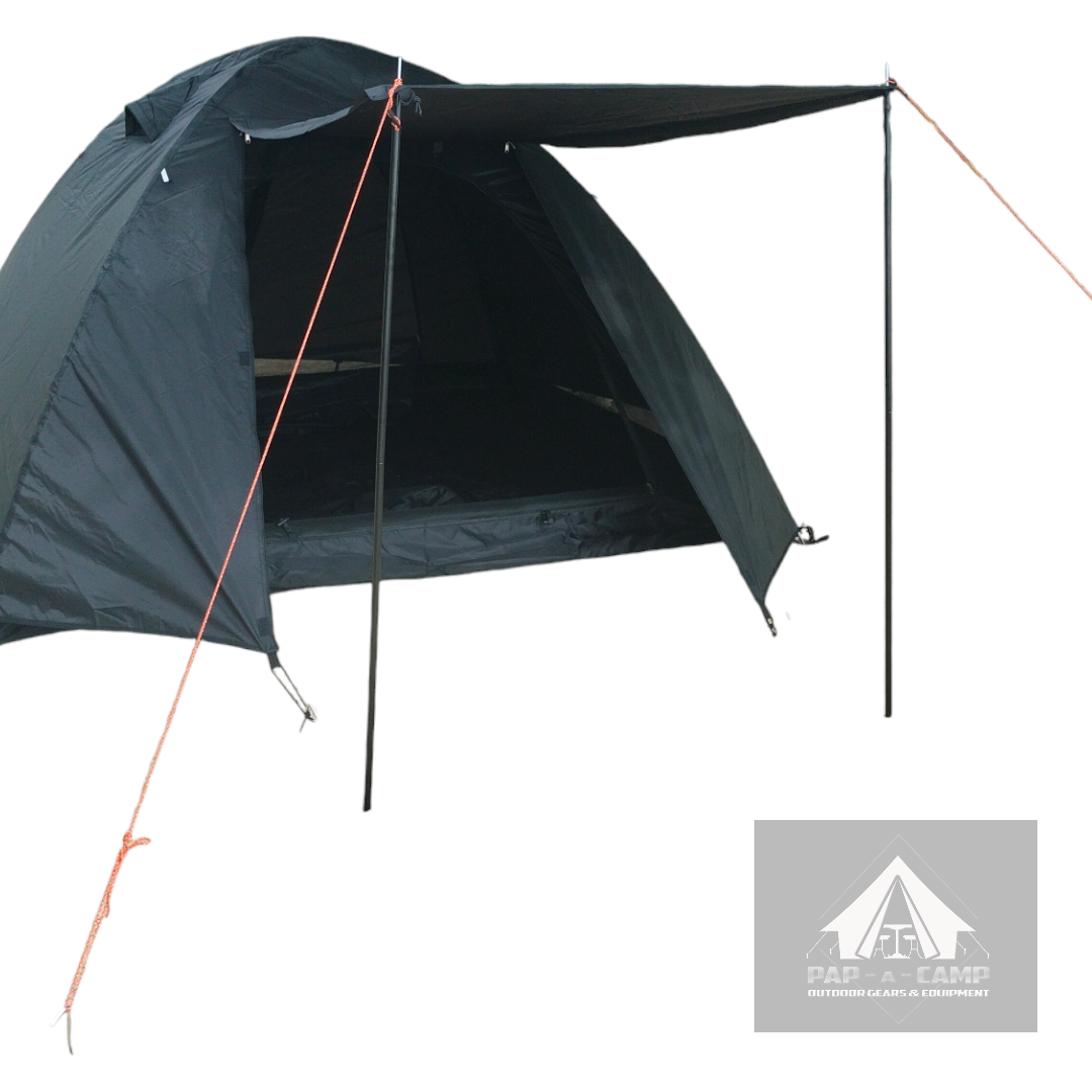 Black Pearl Dome Tent – All-Weather Protection (w/ FREE Ground Sheet)