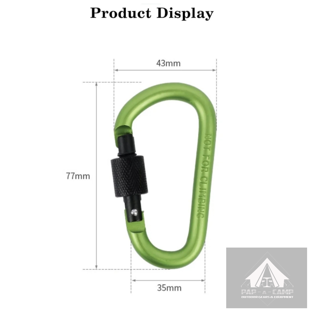 D-Ring Aluminum Carabiner Clip – Secure, Lightweight & Multi-Purpose
