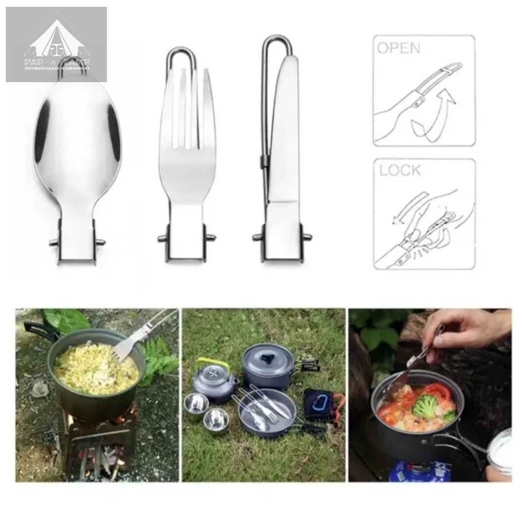 3-Piece Stainless Steel Camping Utensil Set