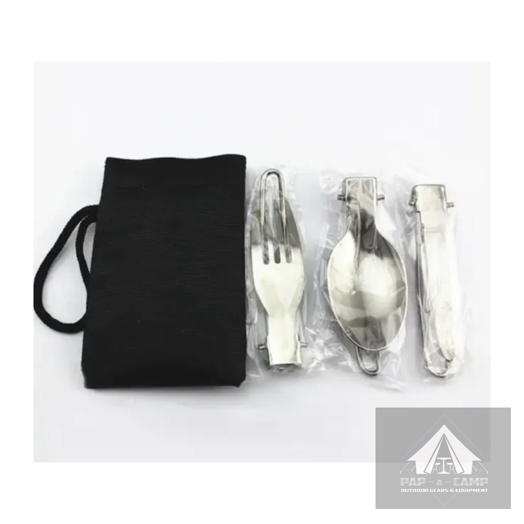 3-Piece Stainless Steel Camping Utensil Set