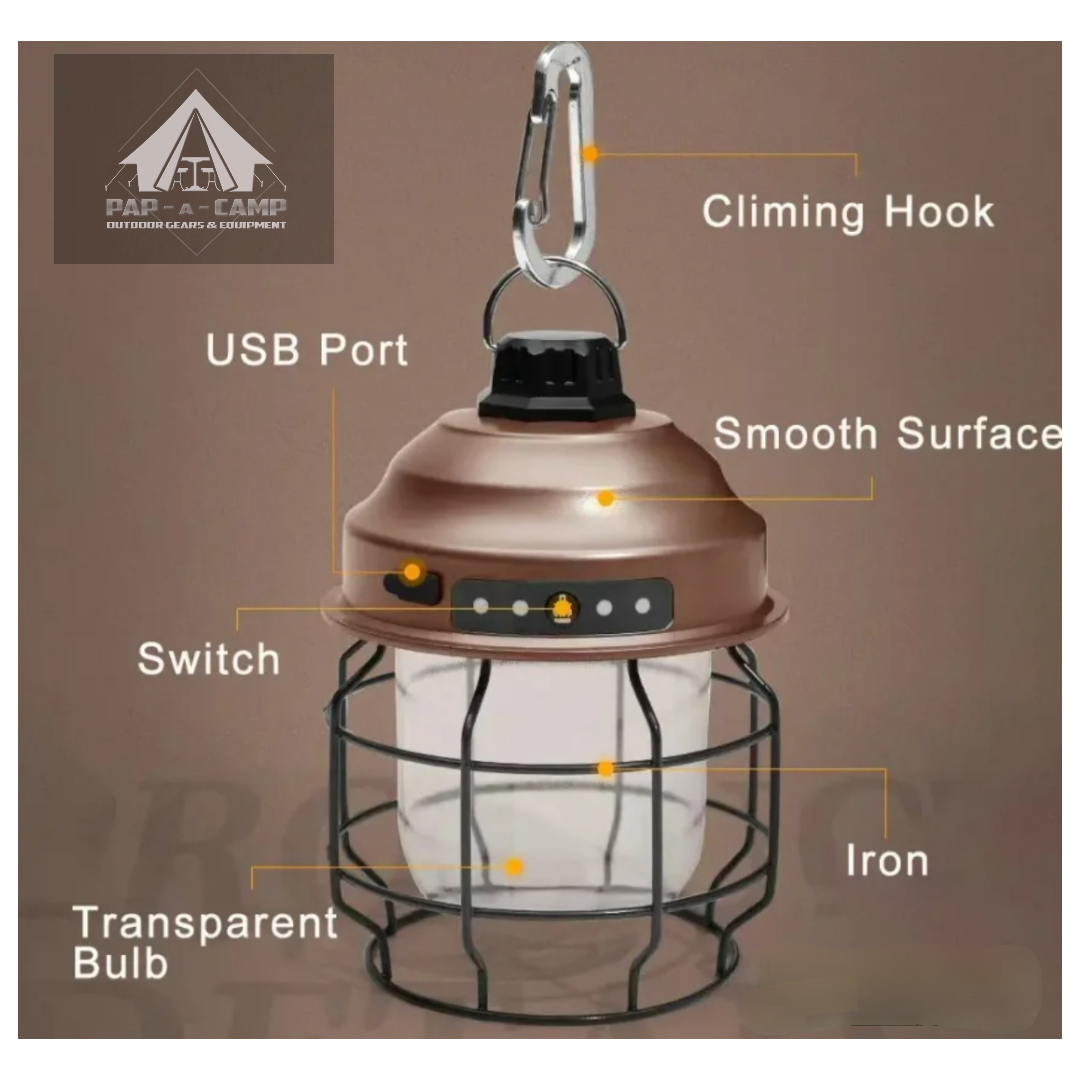 Vintage Rechargeable Camping Lamp