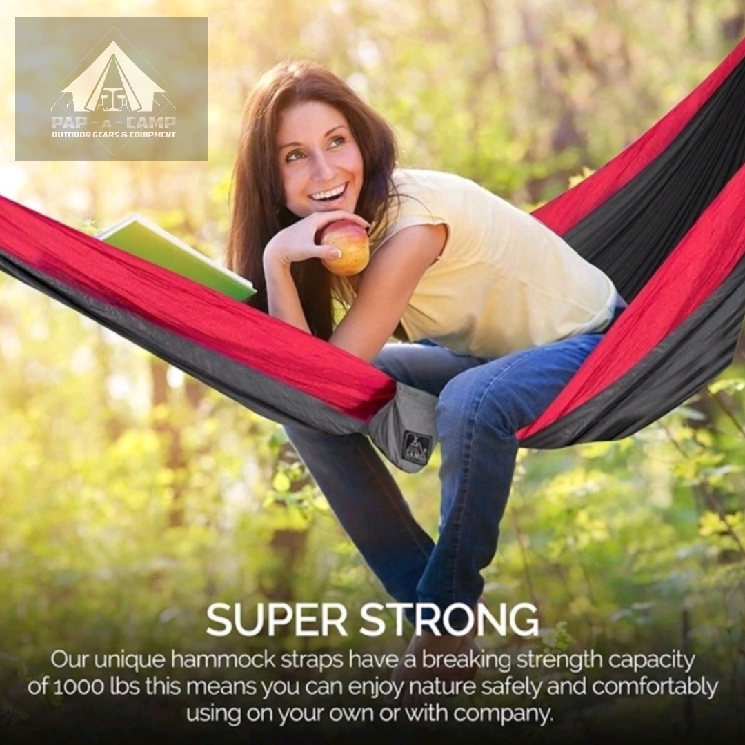 Lightweight Nylon Camping Hammock – 1–2 Person
