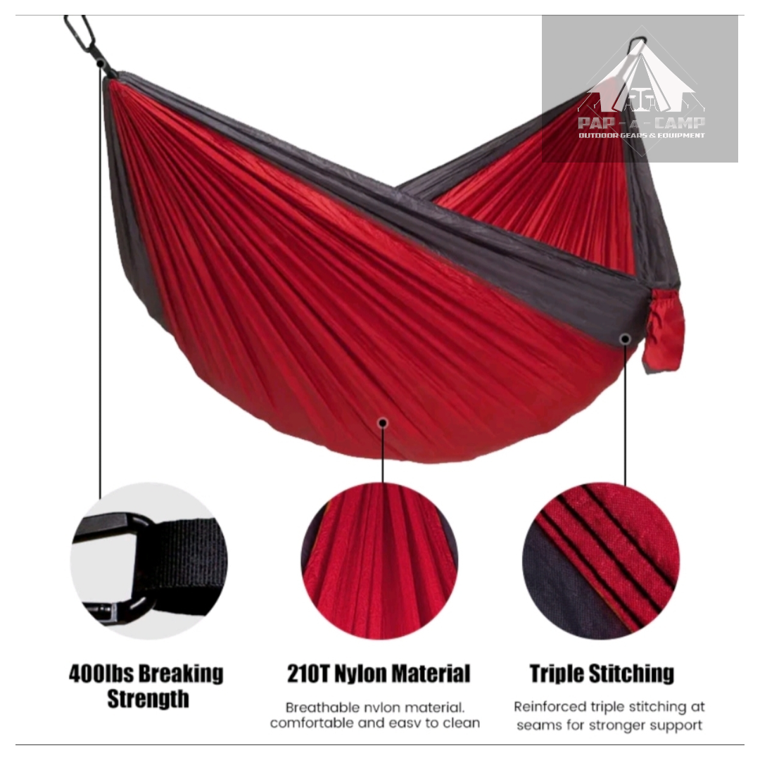 Lightweight Nylon Camping Hammock – 1–2 Person