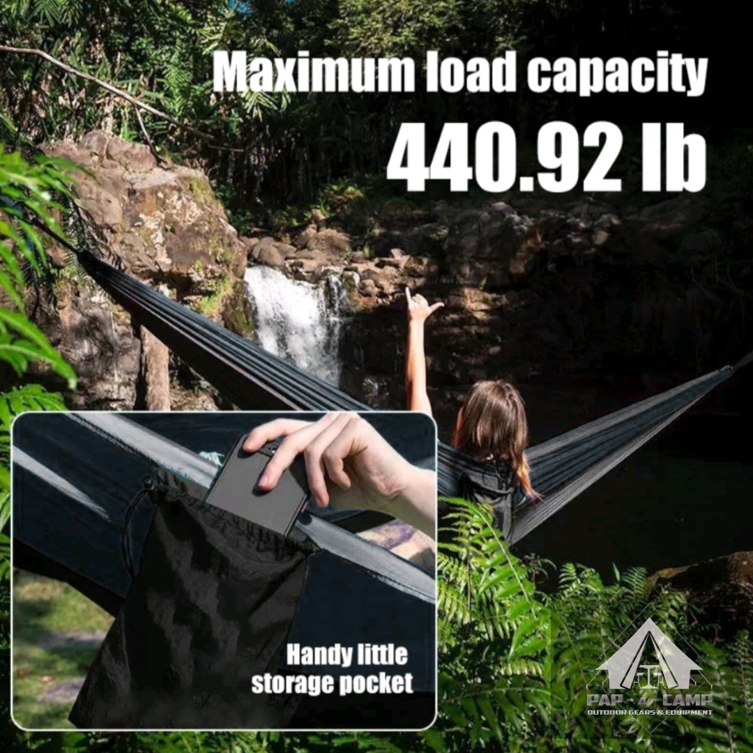 Lightweight Nylon Camping Hammock – 1–2 Person