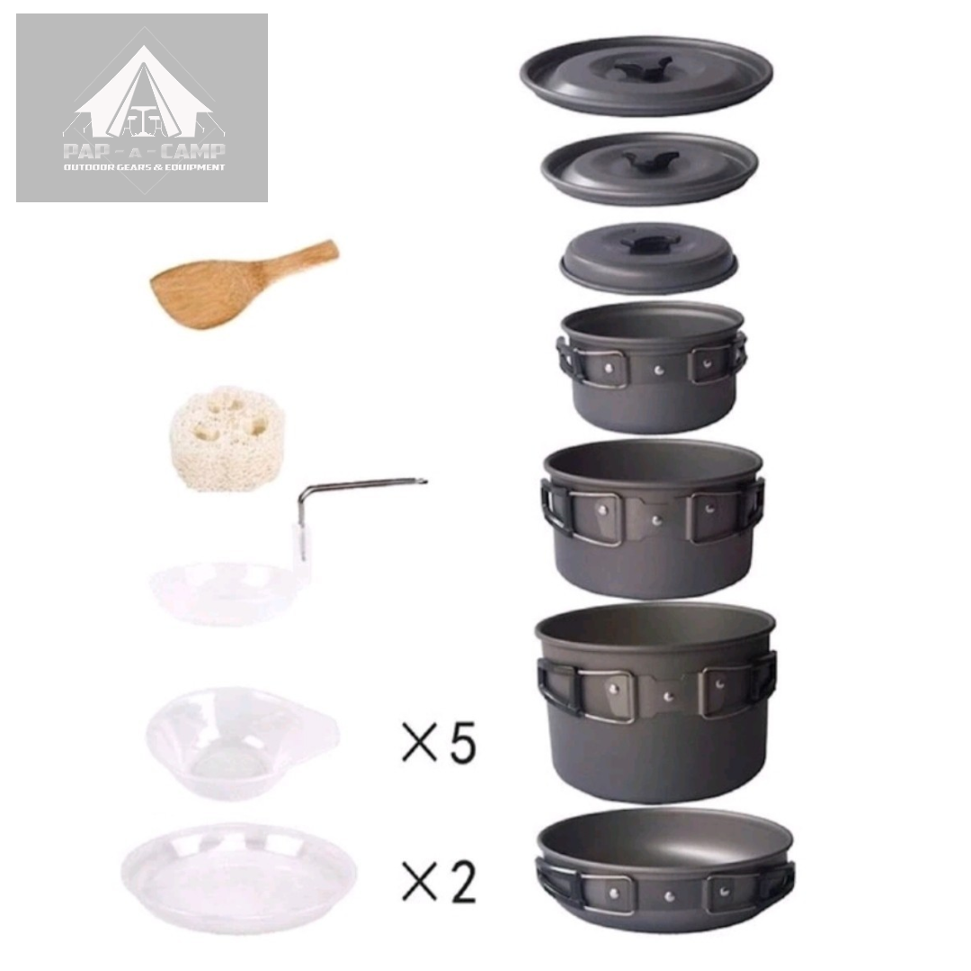 DS-500 Outdoor Cookset – Complete Camping Cookware for 4–5 Persons