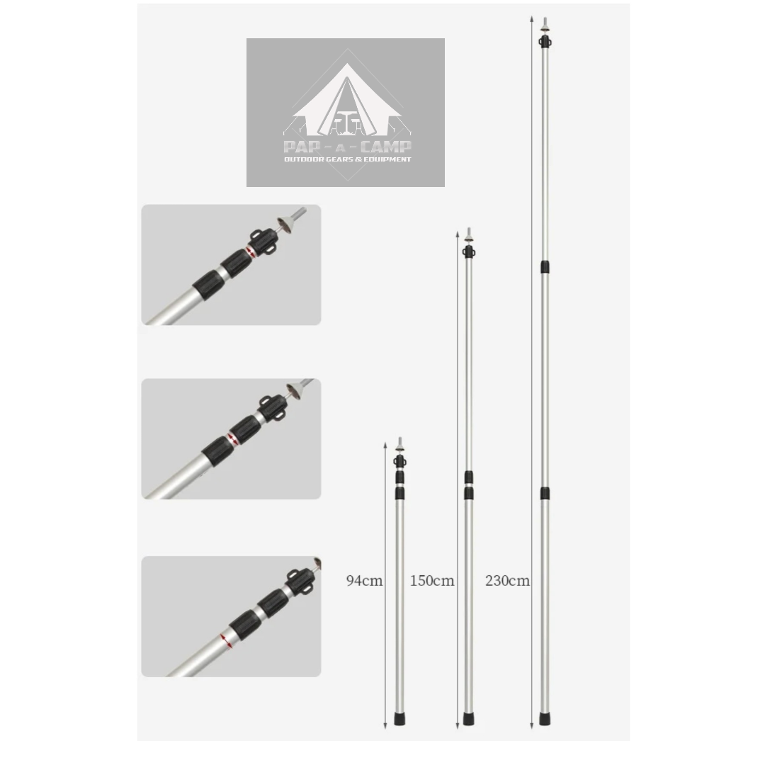 Telescopic Pole Set – Adjustable Aluminum Alloy Support Poles