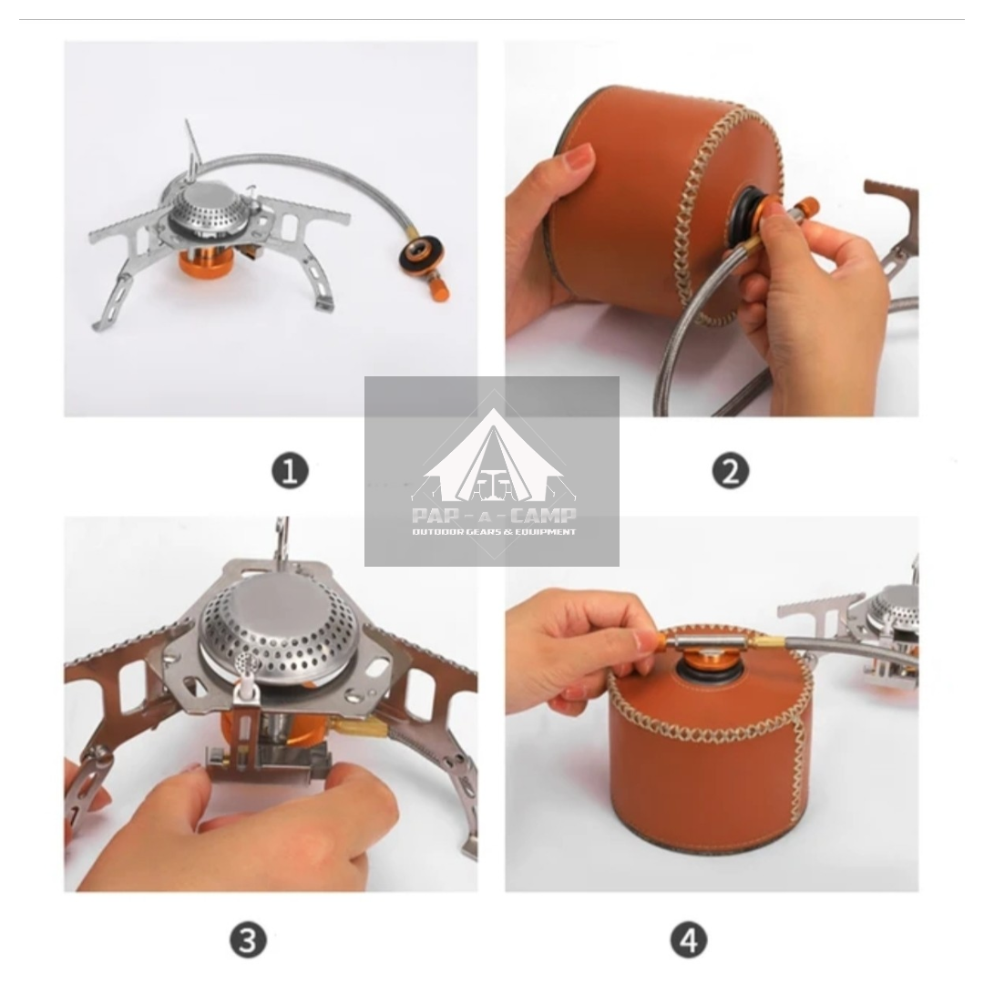 XCCS Portable Camping Stove – Stainless Steel Outdoor Gas Burner