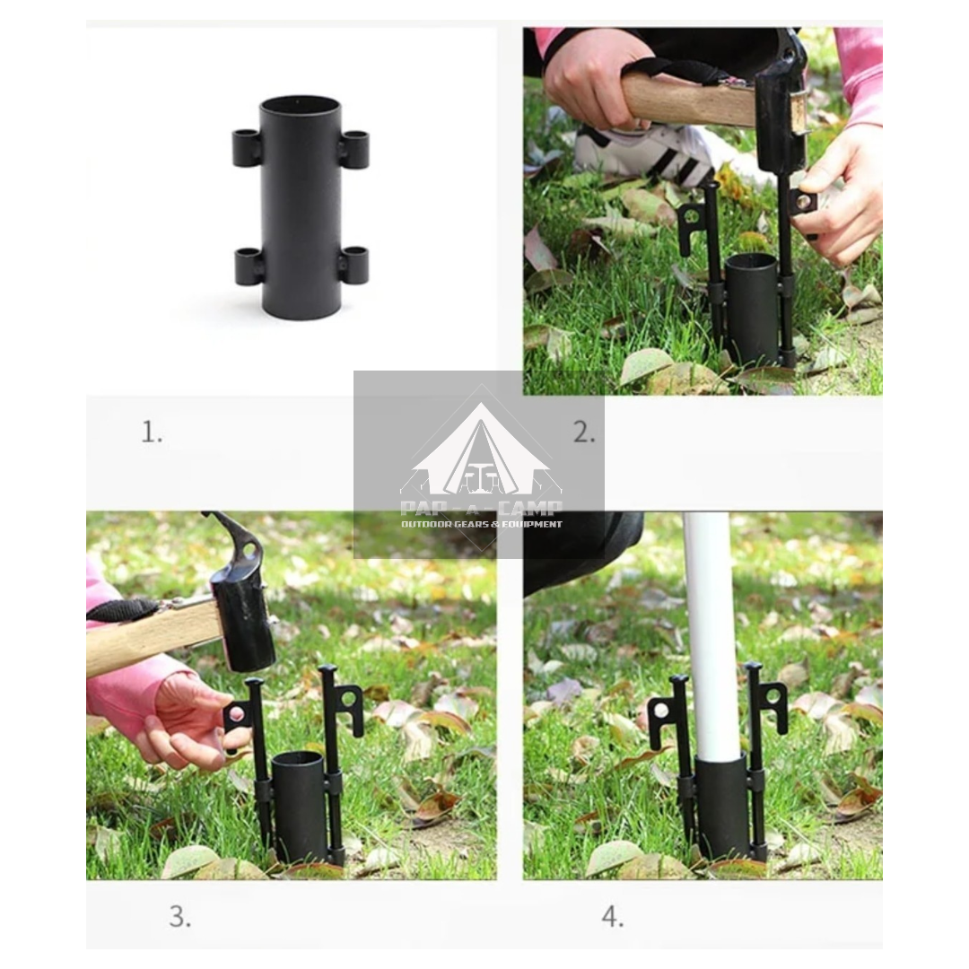 Pole Holder Set – Heavy-Duty Steel Iron Support