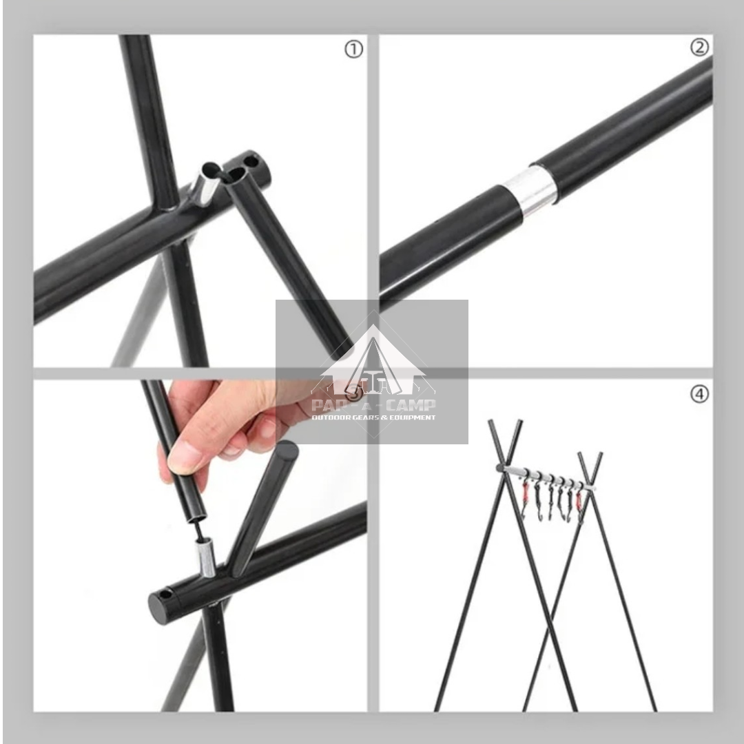 Portable Triangle Rack – Lightweight Aluminum Outdoor Hanging Rack