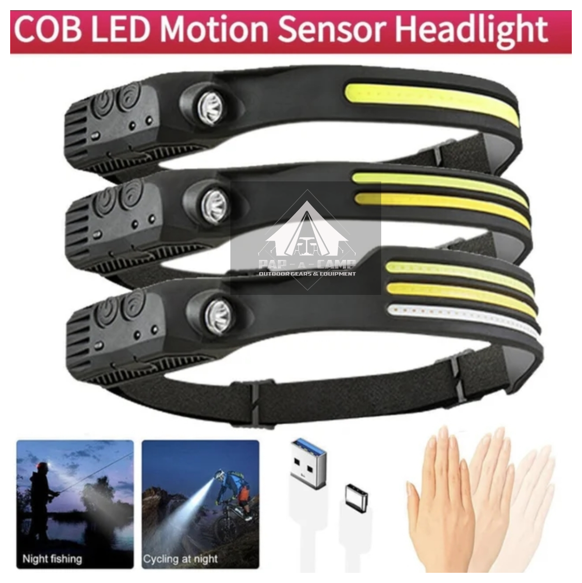 XCCL LED Head Lamp – Ultra-Bright 2600mAh Rechargeable Headlight