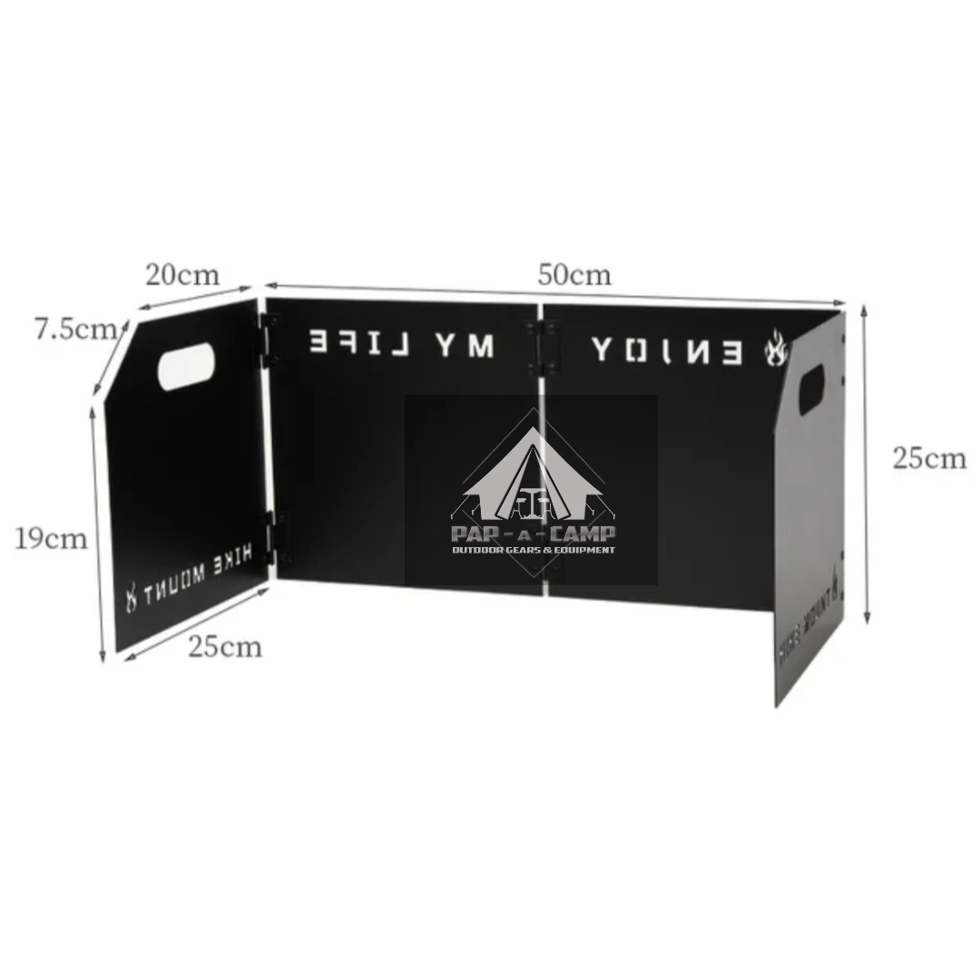 Heavy Duty Carbon Steel Wind Shield (3-Plate Design)