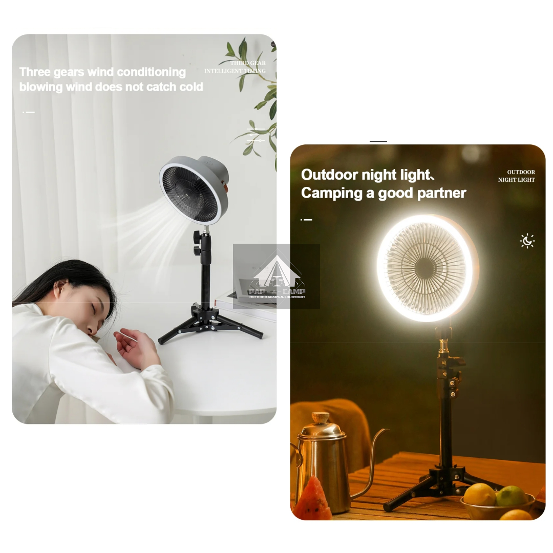 ZK01 Tripod Fan – Portable Rechargeable Fan with Adjustable Stand