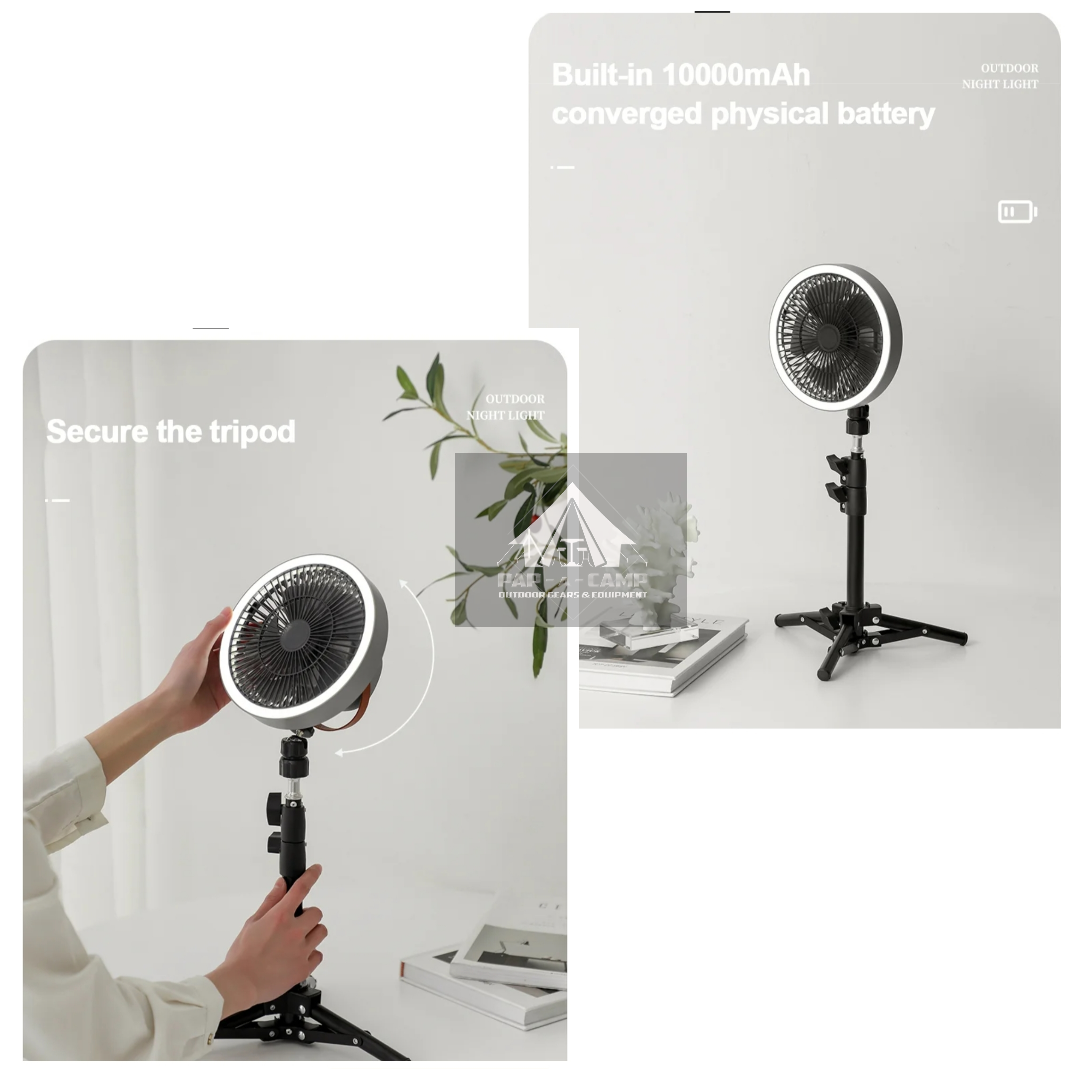 ZK01 Tripod Fan – Portable Rechargeable Fan with Adjustable Stand