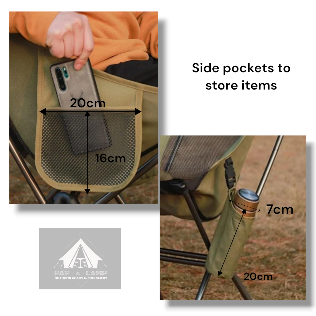 PM Moon Chair – Ultra-Stable Dual Bracket Camping Seat