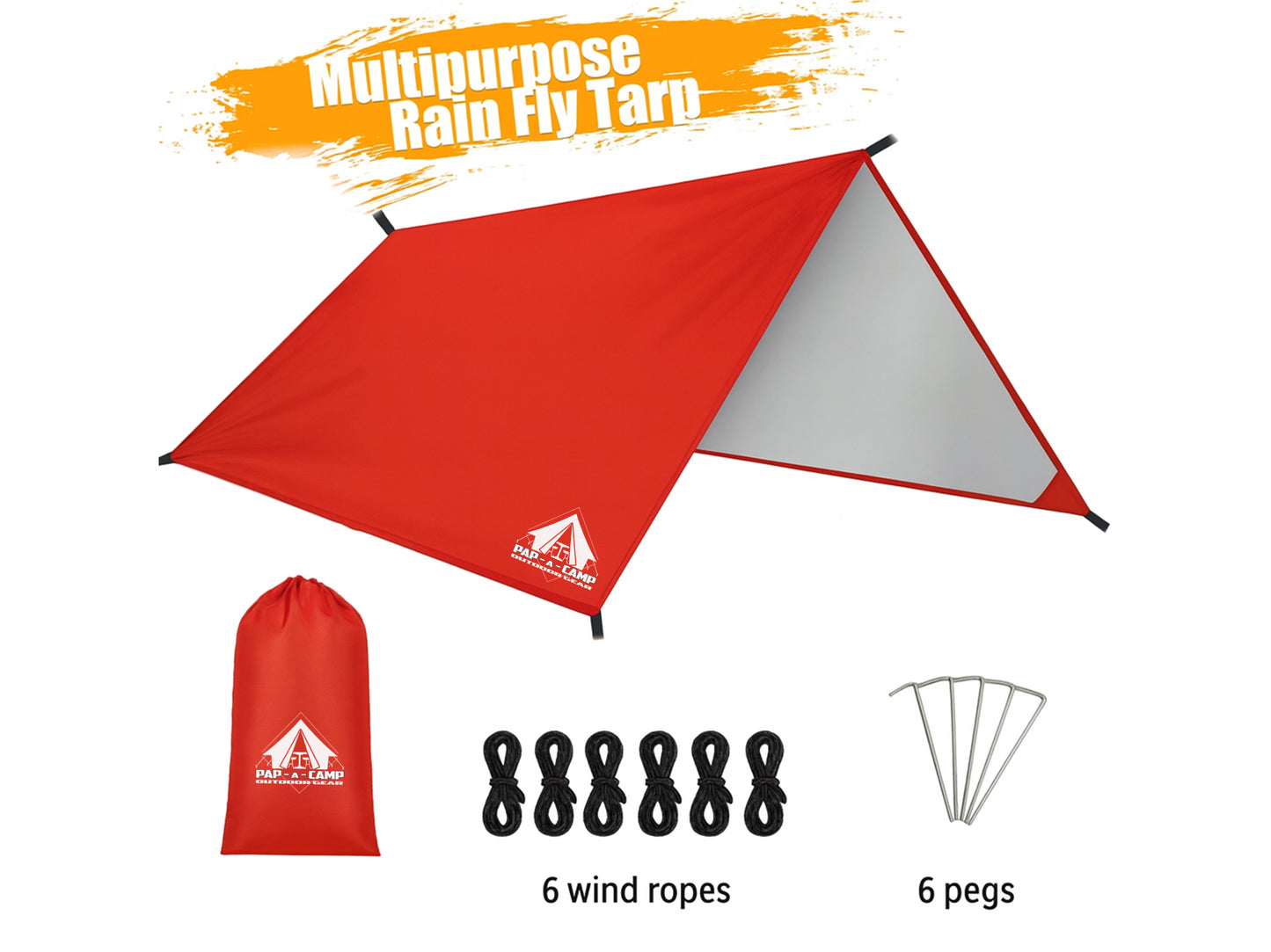 Waterproof Camping Tarp 3×3m – Lightweight All-Weather Shelter