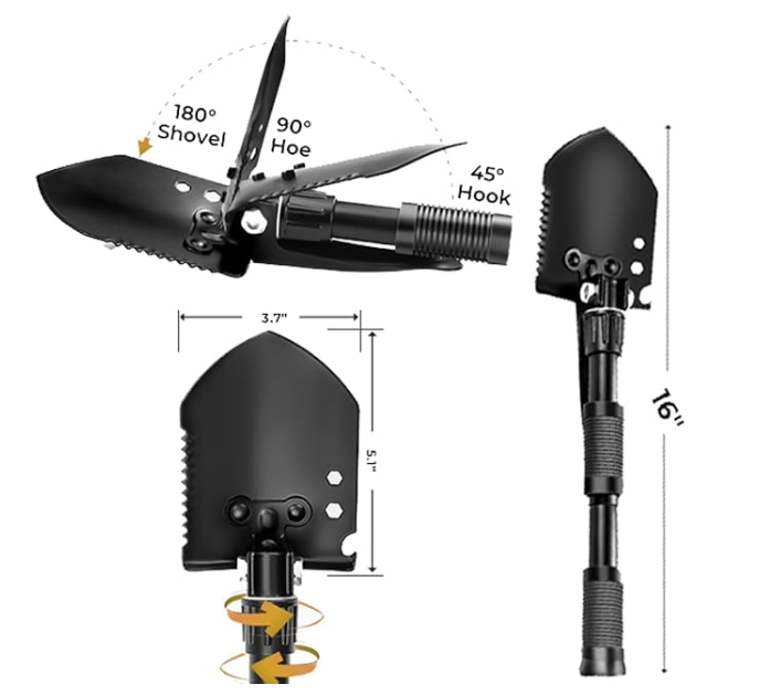Camping Shovel with Pickaxe – Compact, Durable & Ready for Any Adventure